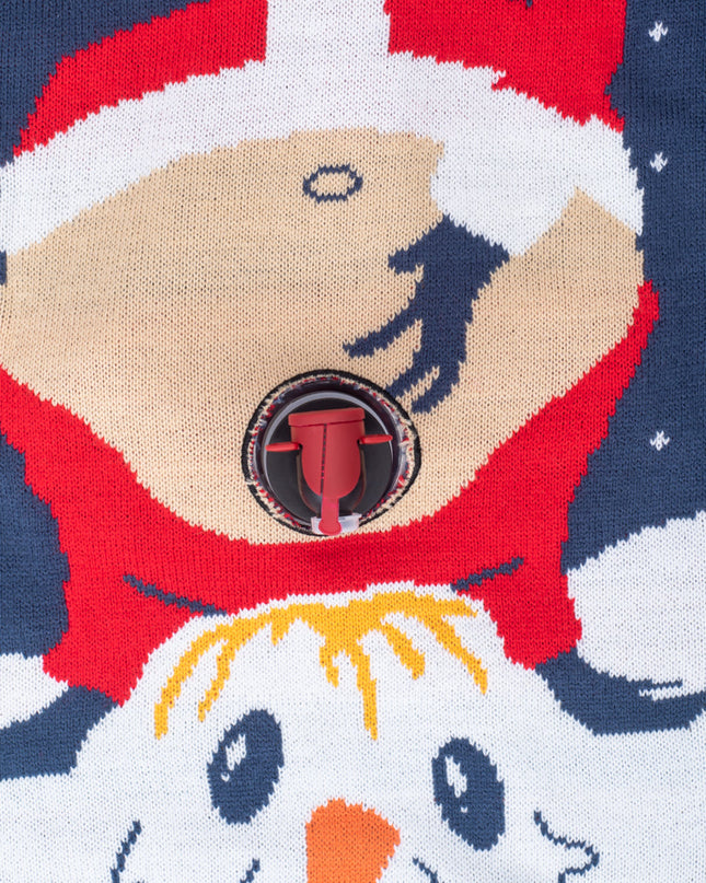 Santa Peeing Beverage Ugly Christmas Sweater