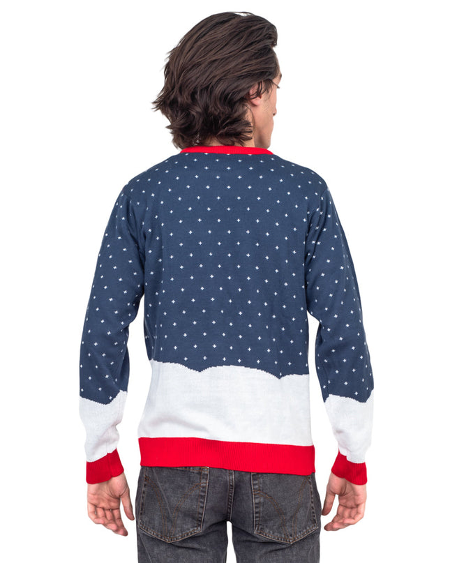 Santa Peeing Beverage Ugly Christmas Sweater