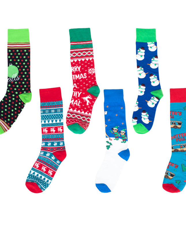 6-Pack Ugly Christmas Socks