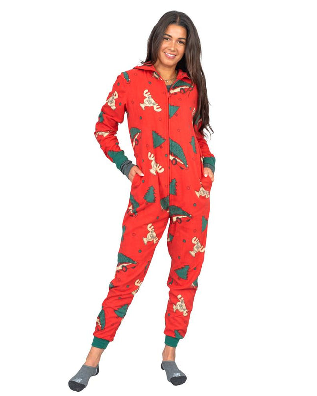 Christmas Vacation Moose Mug Pajamas Jumpsuit
