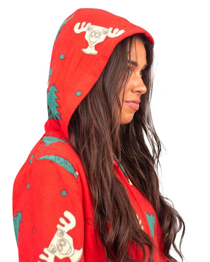 Pijama de mameluco de Moose Mug de Vacaciones de Navidad