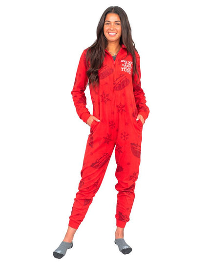 Todd and Margo Matching Couples Christmas Pajamas Jumpsuit