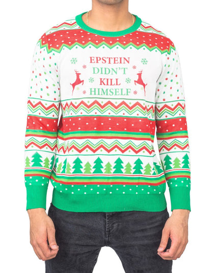 Suéter navideño feo Epstein Didn't Kill Himself