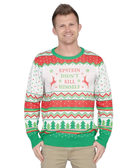 Suéter navideño feo Epstein Didn't Kill Himself