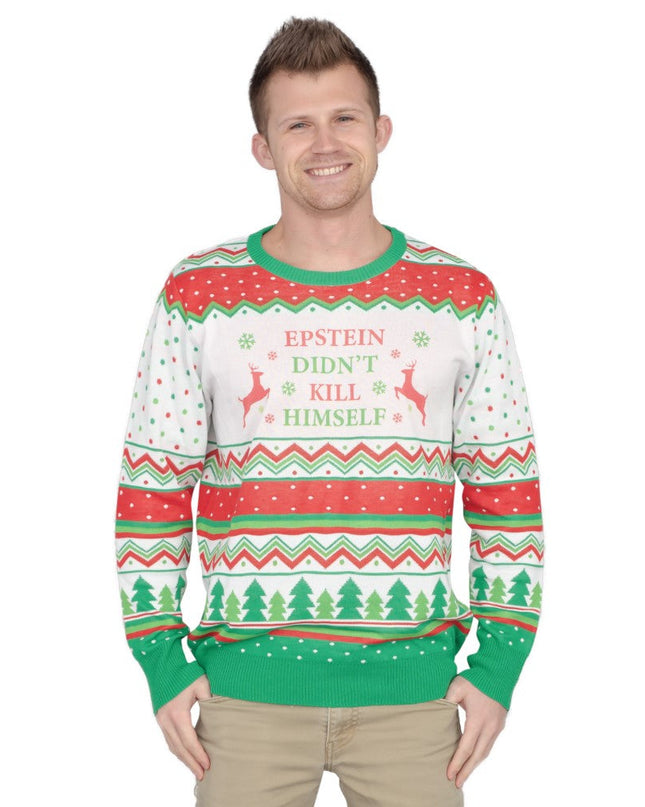 Suéter navideño feo Epstein Didn't Kill Himself