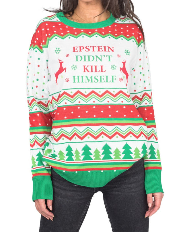 Suéter navideño feo Epstein Didn't Kill Himself
