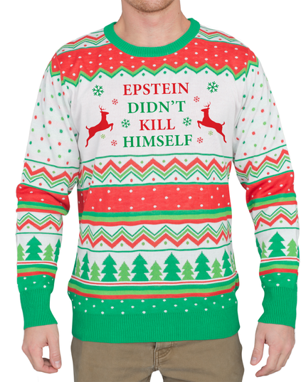 Suéter navideño feo Epstein Didn't Kill Himself