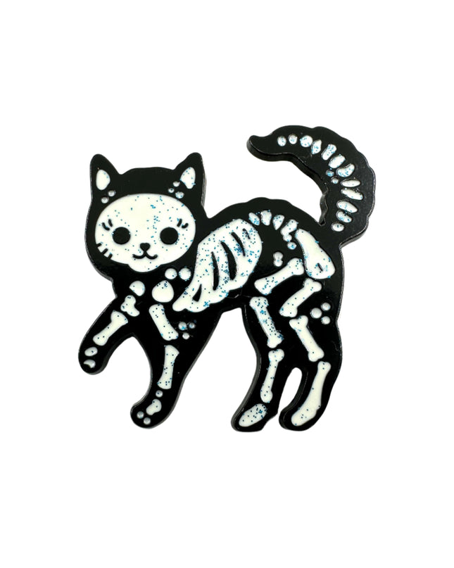 Røntgen Kat Emalje Pin Badge
