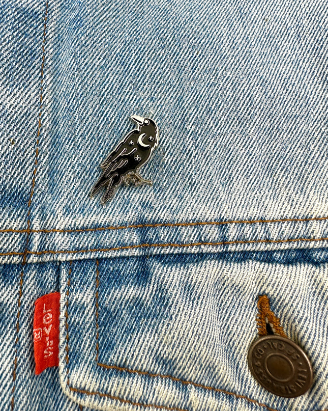 Crow Emalje Pin Badge