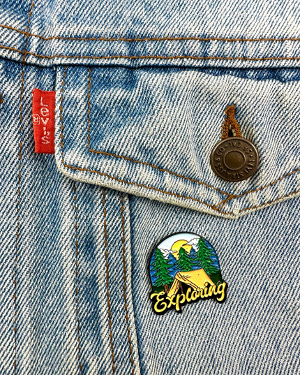 Udforskning Emalje Pin Badge