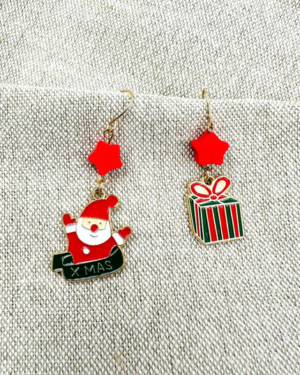 Christmas Earrings - X-mas Gift Box | Tags: Christmas Earrings