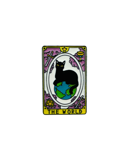 Brooch - Cat Tarot | The World | Halloween Accessories