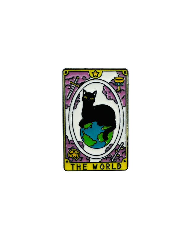 Brooch - Cat Tarot | The World | Halloween Accessories