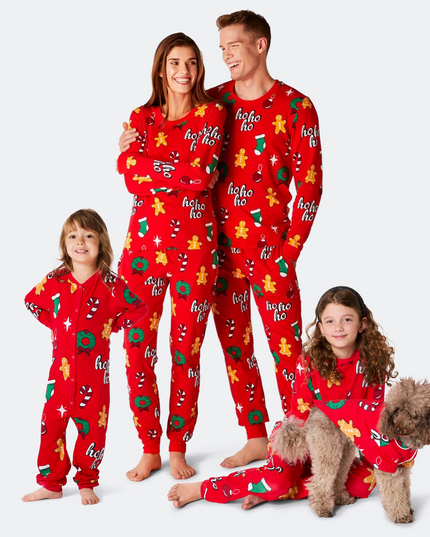 Rød Hohoho Familie Jule Pyjamas
