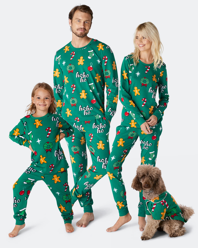 Green Hohoho Christmas Pyjamas Family