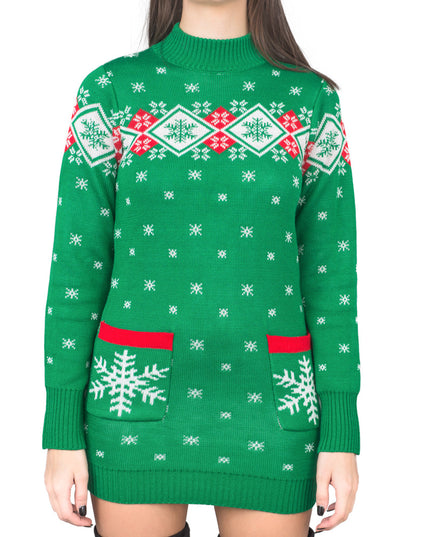 Festive Snefnug Kvinders Grim Juletrøje Kjole