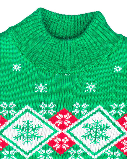 Festive Snowflakes Women's Ugly Christmas Sweater Dress