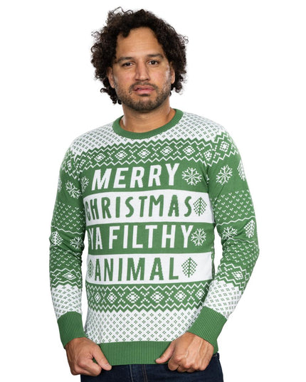 Suéter Navideño Feo Verde Animal Sucio Unisex