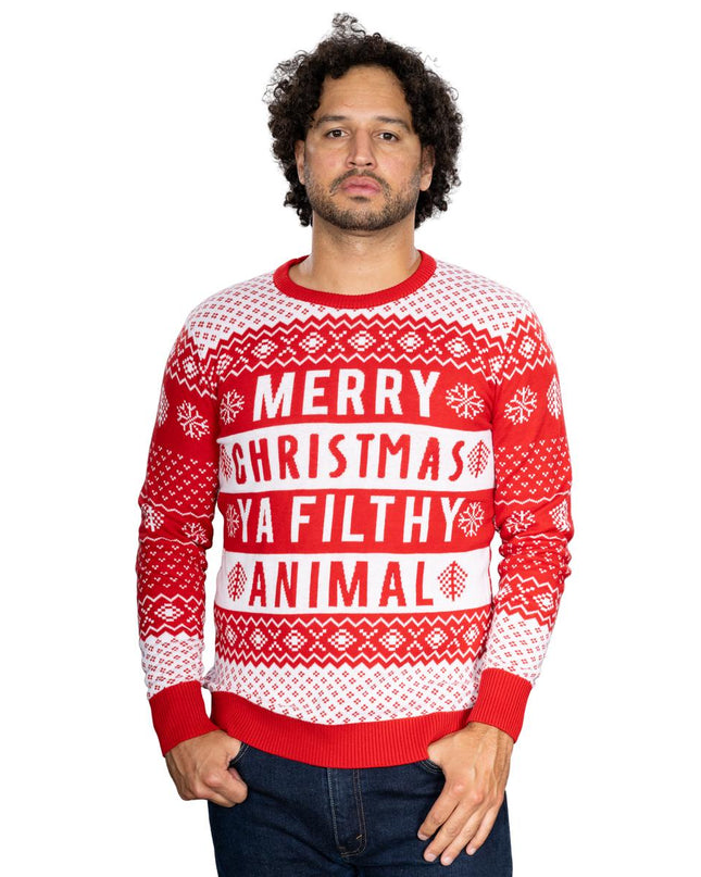 Suéter Navideño Feo Rojo Animal Sucio Unisex