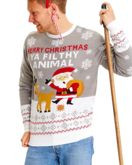 Glædelig Jul, Du Beskidte Dyr Grå Trøje