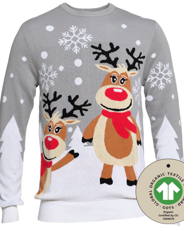 Christmas Sweater Marius for Women with Two Cute Reindeer