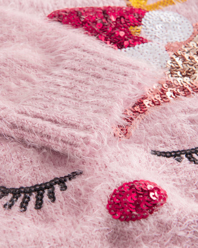 Kids' Glitter Reindeer Christmas Sweater