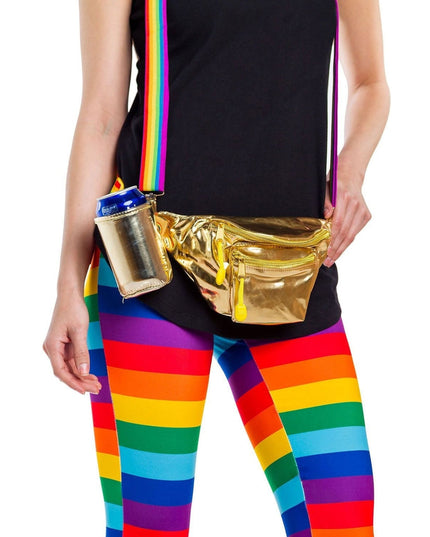 The Gold Rainbow Fanny Pack and Suspenders