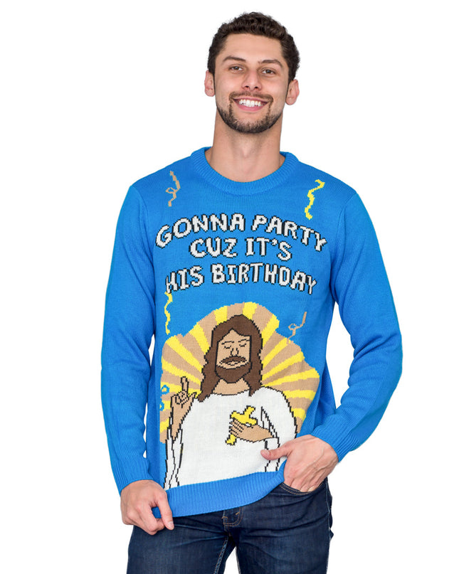 Gonna Party Because It's His Birthday Jesus Ugly Sweater