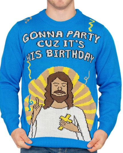 Gonna Party Because It's His Birthday Jesus Ugly Sweater
