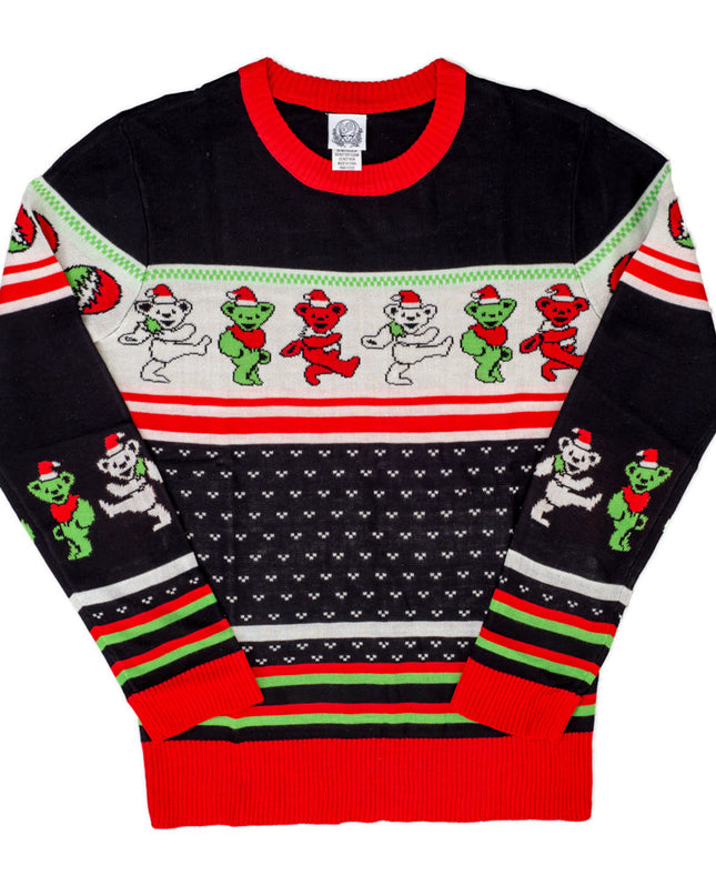 Grateful Dead Dancing Bears Tacky Ugly Christmas Sweater