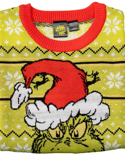 Feeling Grinchy Santa Hat Adult Ugly Christmas Sweater