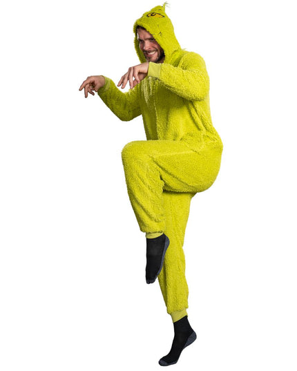 Grinch Sherpa Heldragt med Hoved Lynlås