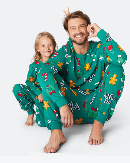 Green Hohoho Christmas Pyjamas Family