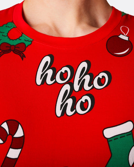 Pijamas de Navidad Hohoho Rojas para Mujeres