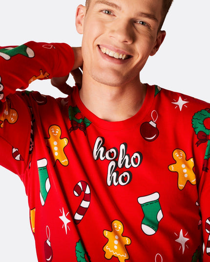 Red Hohoho Christmas Family Pajamas for Holiday Fun