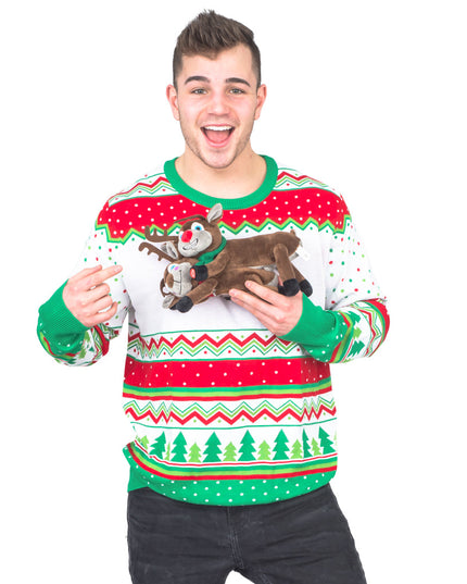 Humping Reindeer 3D Animated Ugly Christmas Sweater