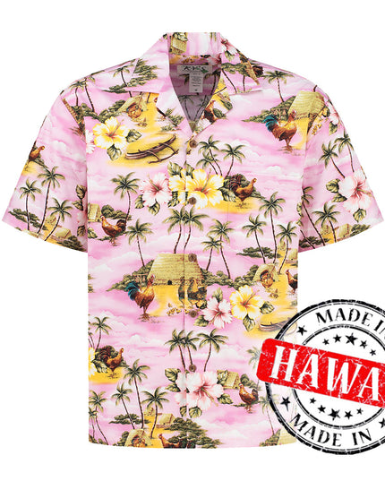 Camisa hawaiana Tema Aventura en la Isla