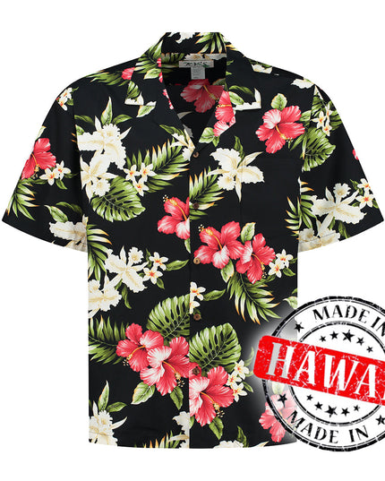 Camisa hawaiana Flores Tropicales para Hombres