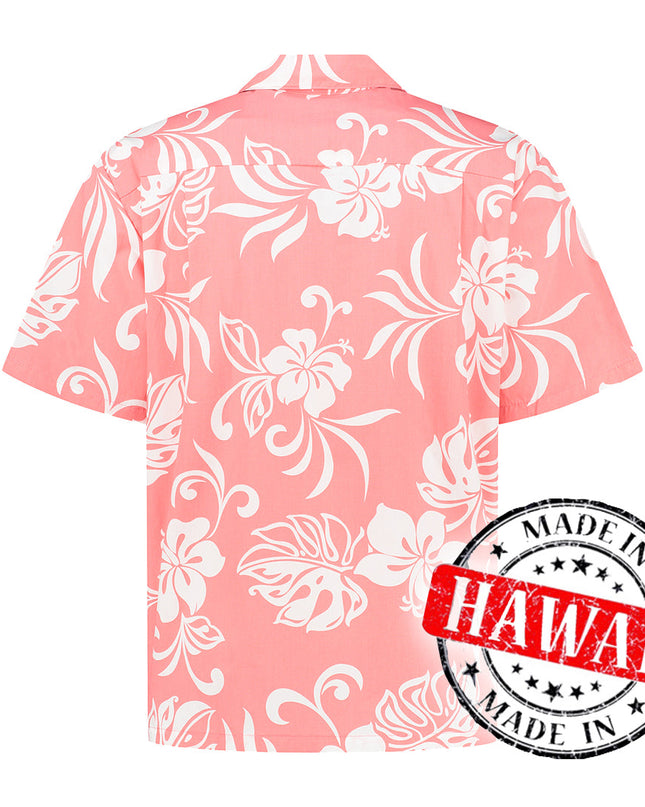 Camisa hawaiana de vacaciones rosa