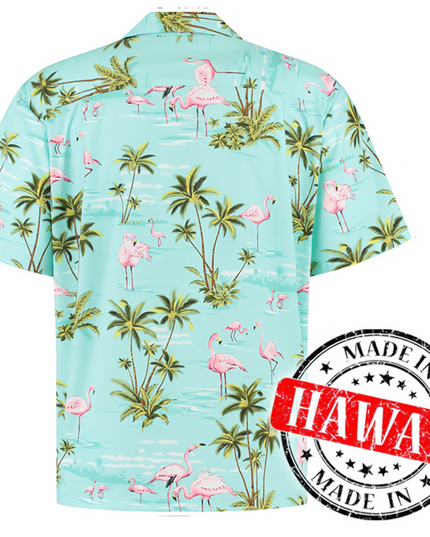 Hawaii-Skjorte med Flamingoer
