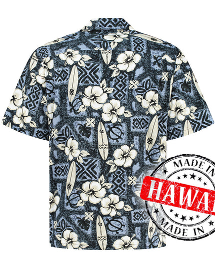 Camisa Hawaiana Hibiscus Surfboards