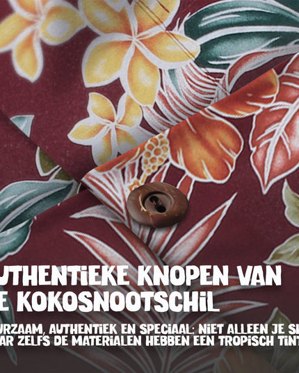 Tropisk Oase Bordeaux Hawaiian Shirt