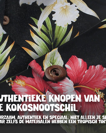 Camisa hawaiana Flores Tropicales para Hombres