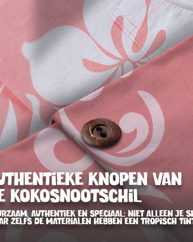 Camisa hawaiana de vacaciones rosa