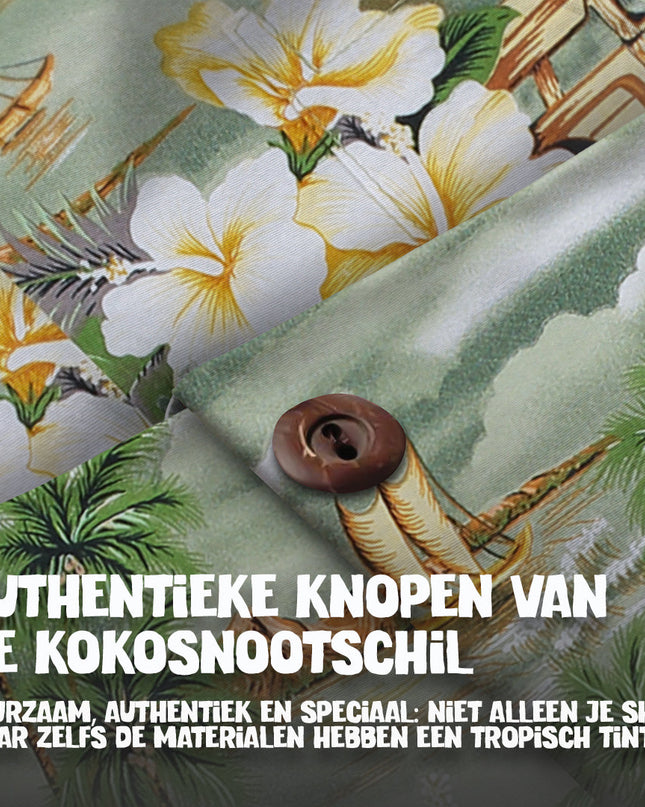 Camisa Hawaiana con Flores de Hawaii