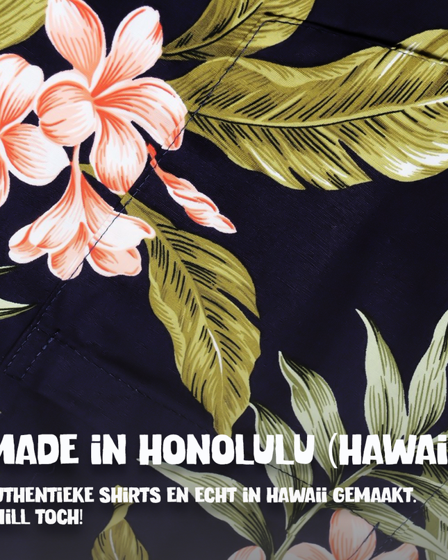Hibiscus Blue Hawaiian Shirt for Men
