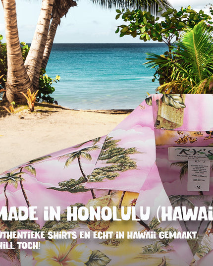 Camisa hawaiana Tema Aventura en la Isla