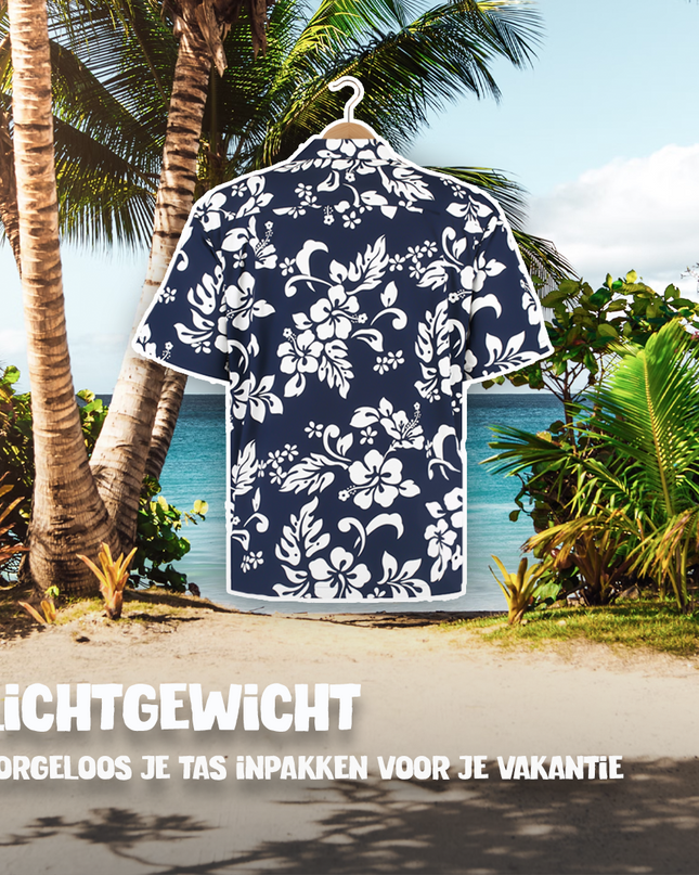 Blue Floral Hawaiian Shirt