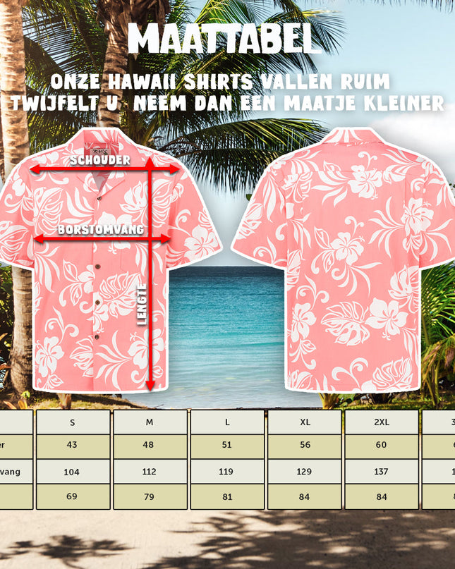 Camisa hawaiana de vacaciones rosa