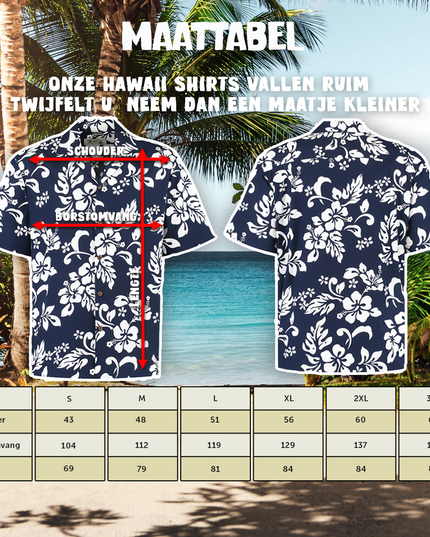 Camisa Hawaiana Floral Azul